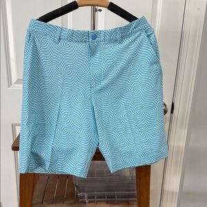 adidas Men's Blue Patterned Golf Shorts